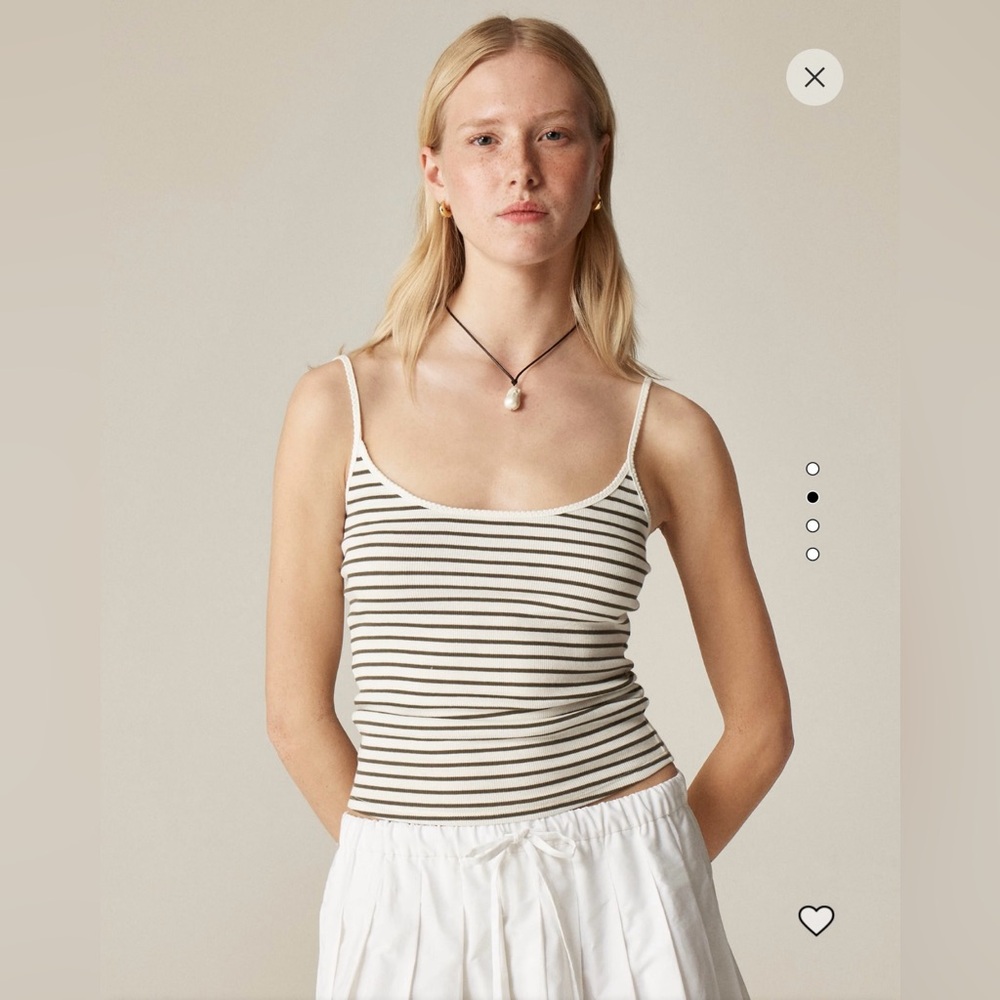J.Crew Fine Rib Camisole in Stripe